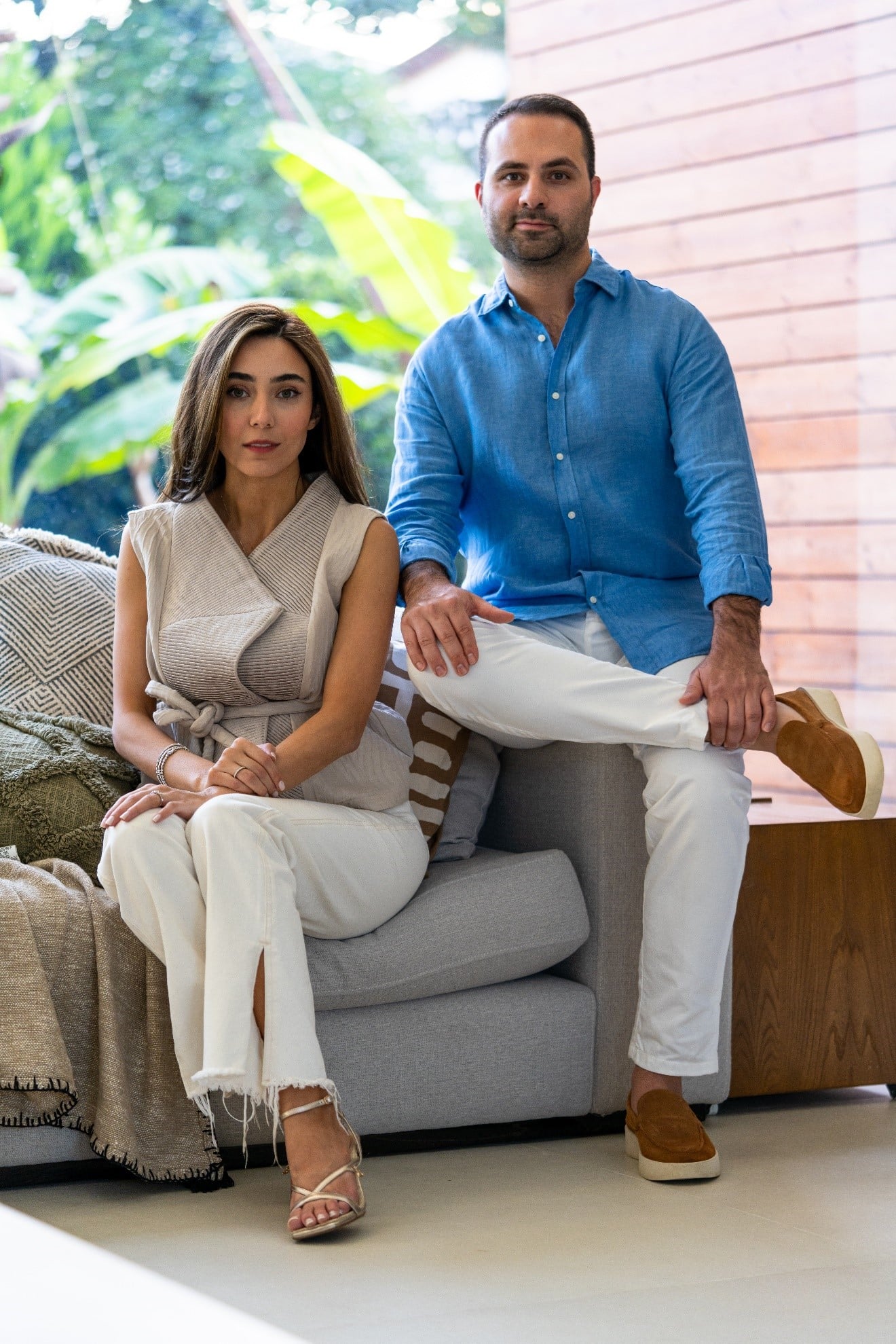 Portraits of Negin and Daniel, co-founders of Novo Concept, showcasing their professional demeanor and expertise in interior design and project management.