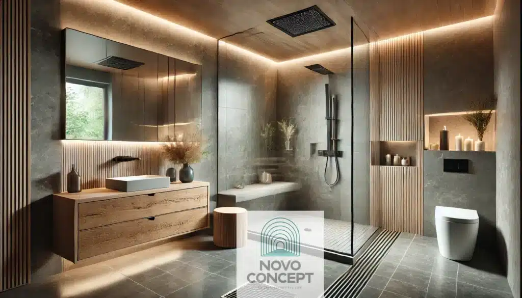 A-modern-wetroom-bathroom-featuring-a-curbless-shower-area-with-sleek-ceramic-tiles-a-built-in-bench-and-a-steam-shower-setup